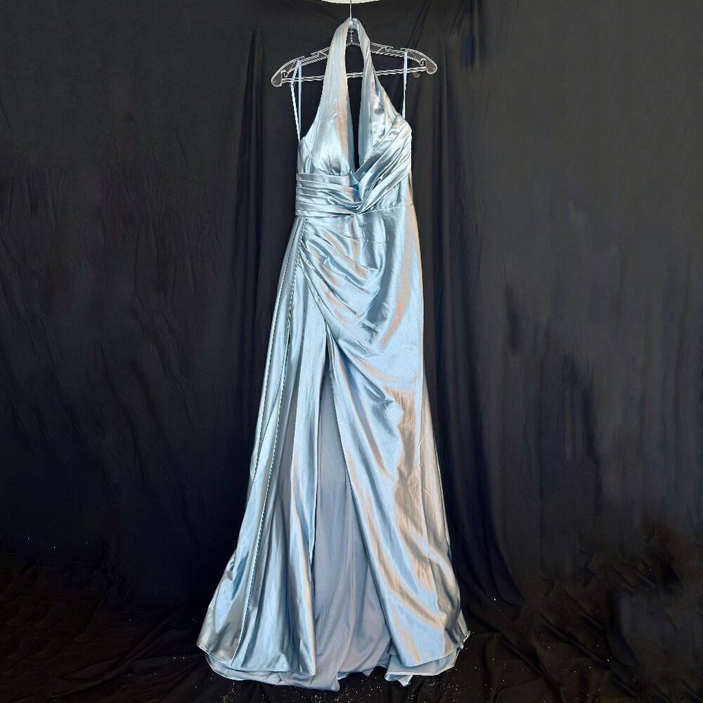 Halter Neckline Long Column Dress by LaDivine - M